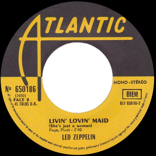 Single <br>France (650186) <br>Whole Lotta Love / Living Loving Maid (#6) - Image 4
