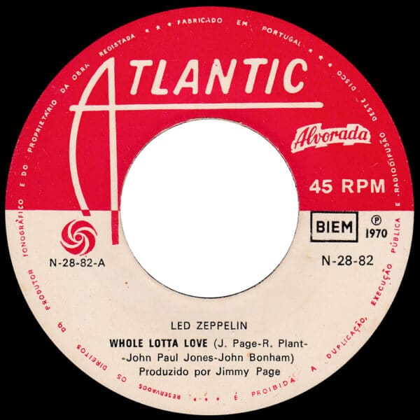 Single <br>Portugal (N-28-82) <br>Whole Lotta Love / Living Loving Maid (#9) - Image 3