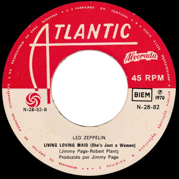 Single <br>Portugal (N-28-82) <br>Whole Lotta Love / Living Loving Maid (#9) - Image 4