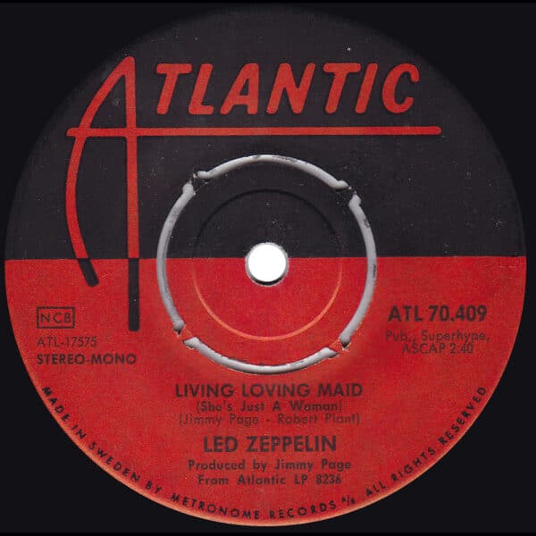 Single <br>Sweden (ATL 70.409) <br>Whole Lotta Love / Living Loving Maid (#2) - Image 4