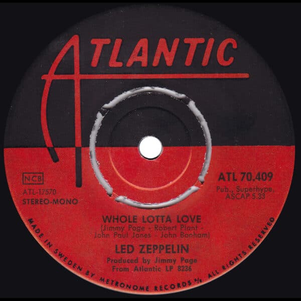 Single <br>Sweden (ATL 70.409) <br>Whole Lotta Love / Living Loving Maid (#2) - Image 3