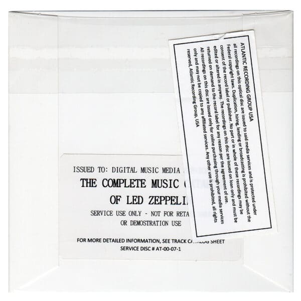 The Complete Music Catalog <br>Zune Network, Service Disc (2007) - Image 2