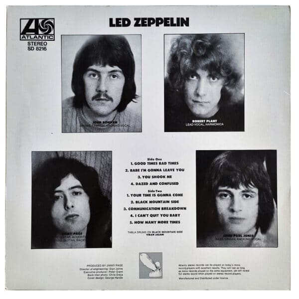 LP <br>Led Zeppelin <br>Australia (SD 8216) Promo #2 - Image 2