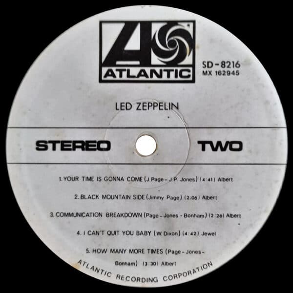 LP <br>Led Zeppelin <br>Australia (SD 8216) Promo #2 - Image 4