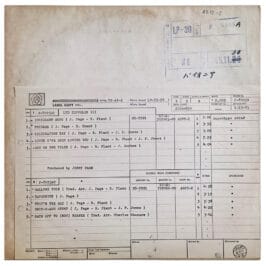 LP <br>Led Zeppelin III <br>Japan (P-8005A) Test Pressing