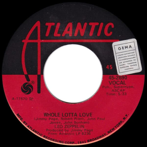 Single <br>Germany (45-2690) <br>Whole Lotta Love / Living Loving Maid