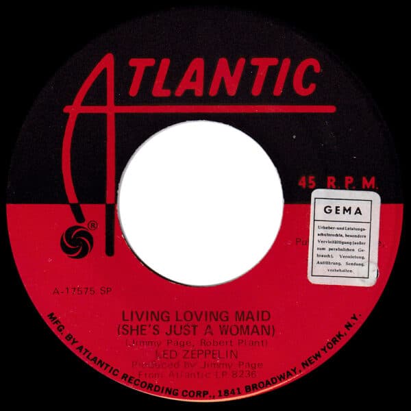 Single <br>Germany (45-2690) <br>Whole Lotta Love / Living Loving Maid - Image 2