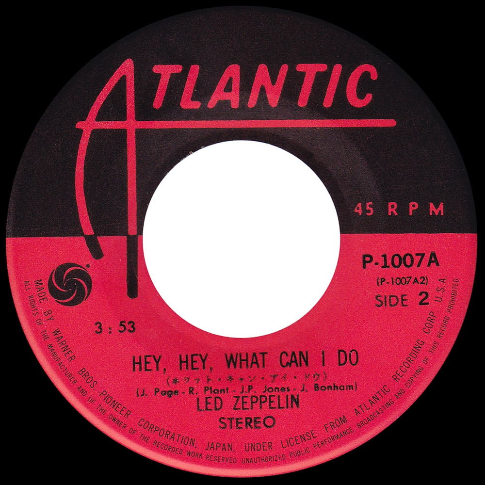 Single <br>Japan (P-1007) <br>Immigrant Song / Hey, Hey What Can I Do (#2) - Image 4