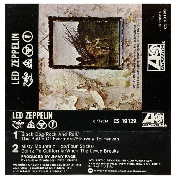 Cassette <br>Led Zeppelin IV <br> USA (CS 19129) #4 - Image 2