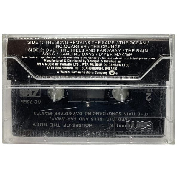 Cassette <br>Houses of the Holy <br>Canada (AC-7255) - Image 5