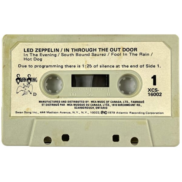Cassette <br>In Through The Out Door <br>Canada (XCS-16002) - Image 3
