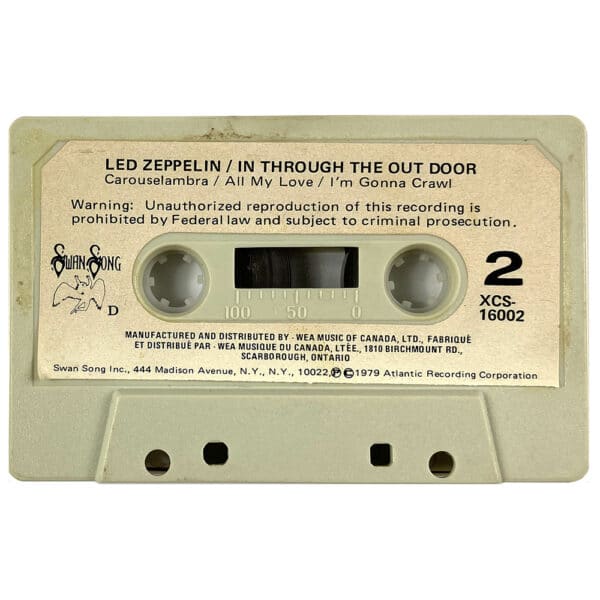 Cassette <br>In Through The Out Door <br>Canada (XCS-16002) - Image 4