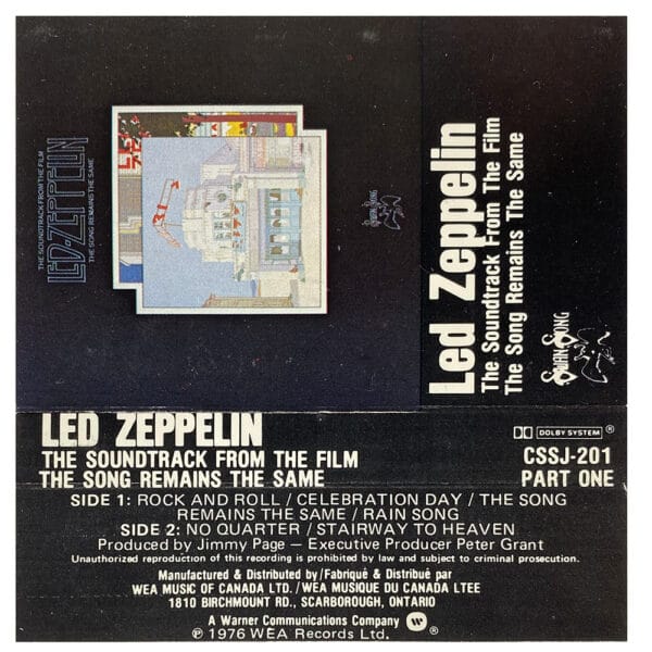 Cassette <br>The Song Remains The Same <br>Canada (CSSJ-201) - Image 2