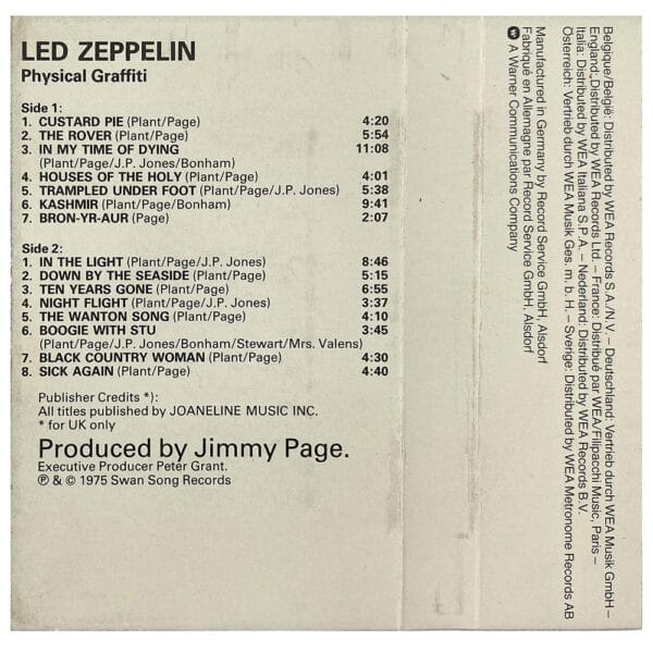 Cassette <br>Physical Graffiti <br>Germany (SK 489400) - Image 3