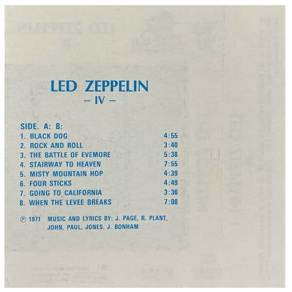 Cassette <br>Led Zeppelin IV <br>Poland (BM-517) - Image 3