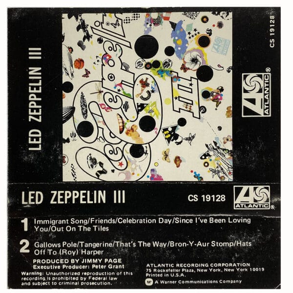 Cassette <br>Led Zeppelin III <br>USA (CS 19128) #1 - Image 2