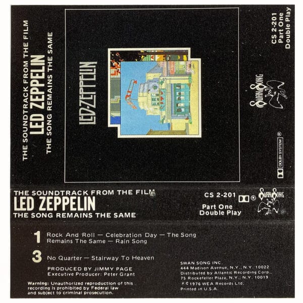 Cassette <br>The Song Remains The Same <br>USA (CS 2-201) #1 - Image 6