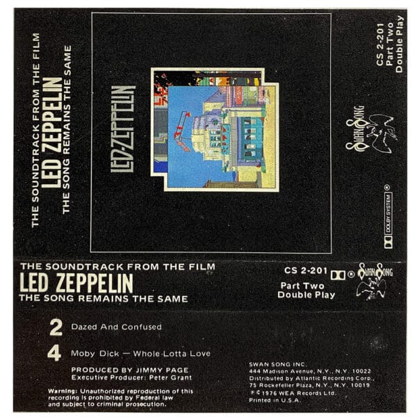 Cassette <br>The Song Remains The Same <br>USA (CS 2-201) #1 - Image 2