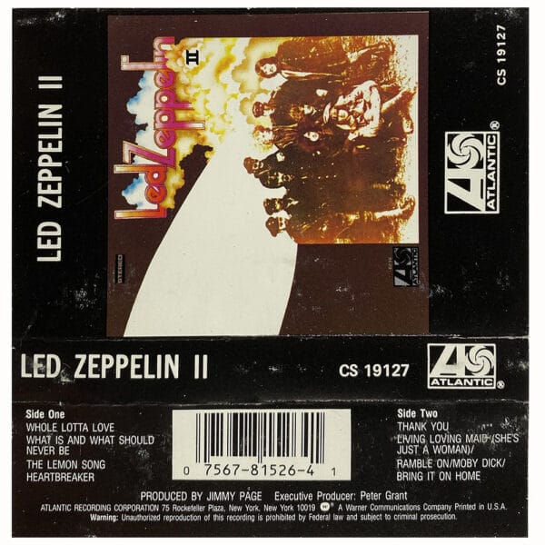 Cassette <br>Led Zeppelin II <br>USA (CS 19127) #4 - Image 2