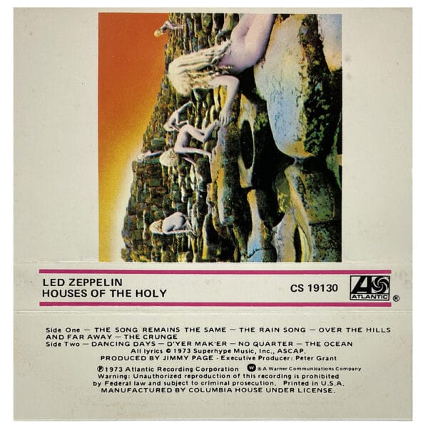 Cassette <br>Houses of the Holy <br>USA (CS 19130) #3 - Image 2