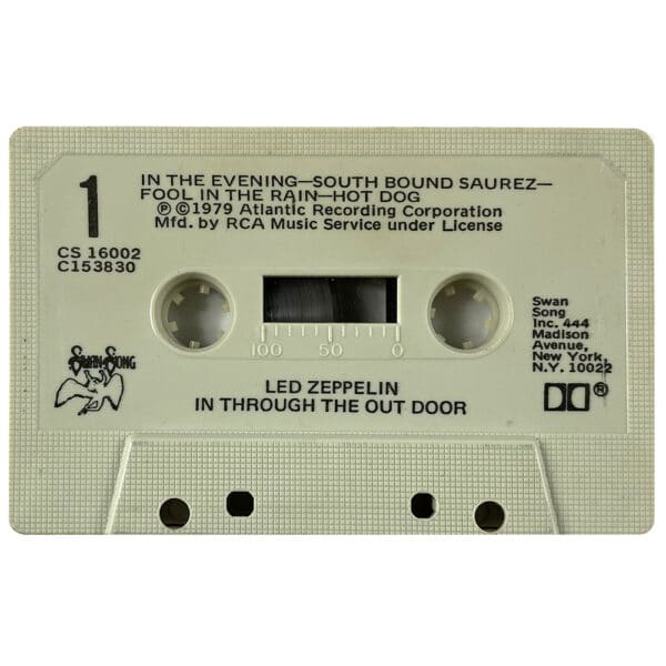 Cassette <br>In Through The Out Door <br>USA (CS 16002) #6 - Image 3