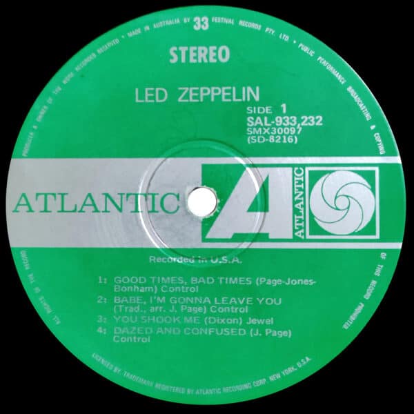 LP <br>Led Zeppelin <br>Australia (SAL-933,232) #7 - Image 3