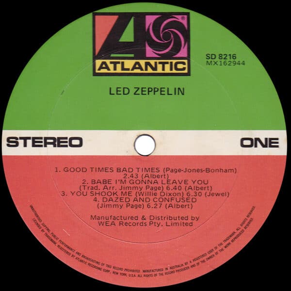 LP <br>Led Zeppelin <br>Australia (SD 8216) #7 - Image 3
