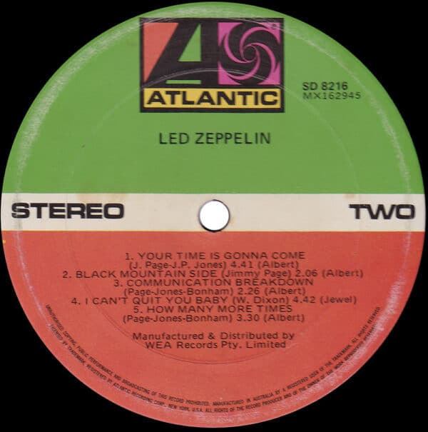 LP <br>Led Zeppelin <br>Australia (SD 8216) #7 - Image 4