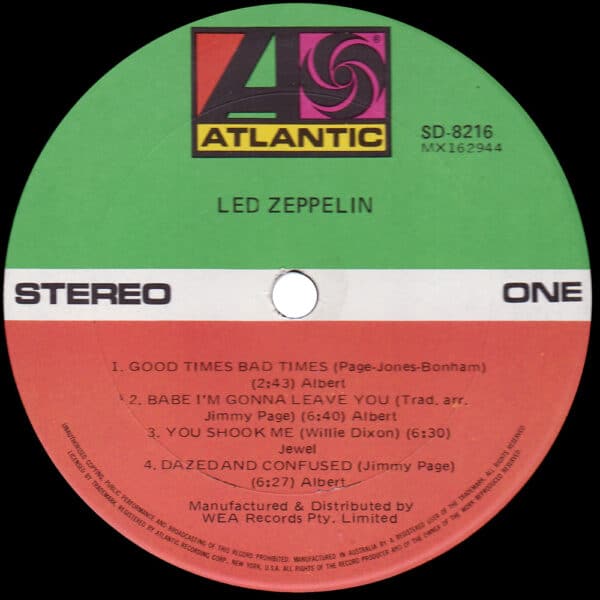 LP <br>Led Zeppelin <br>Australia (SD 8216) #5 - Image 3