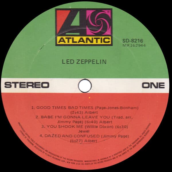 LP <br>Led Zeppelin <br>Australia (SD 8216) #4 - Image 3