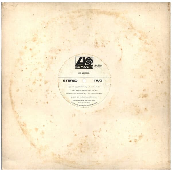 LP <br>Led Zeppelin <br>Australia (SD 8216) Promo #1 - Image 2
