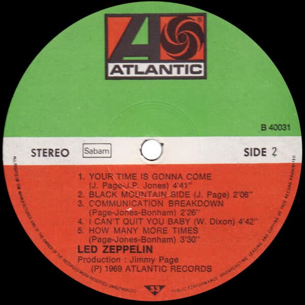 LP <br>Led Zeppelin <br>Belgium (40031) - Image 4