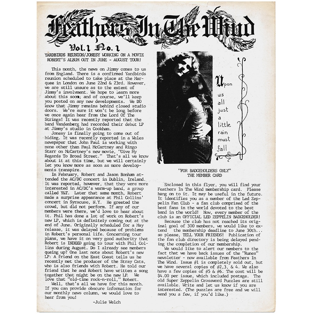 Fanzine <br>Feather in the Wind (#1)