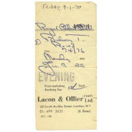 Concert Ticket <br>1970.01.09 <br>London, UK