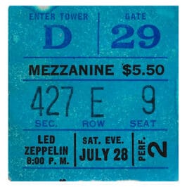 Concert Ticket <br>1973.07.28 <br>New York, NY