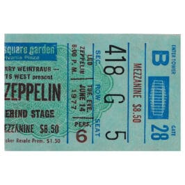 Concert Ticket <br>1977.06.14 <br>New York, NY