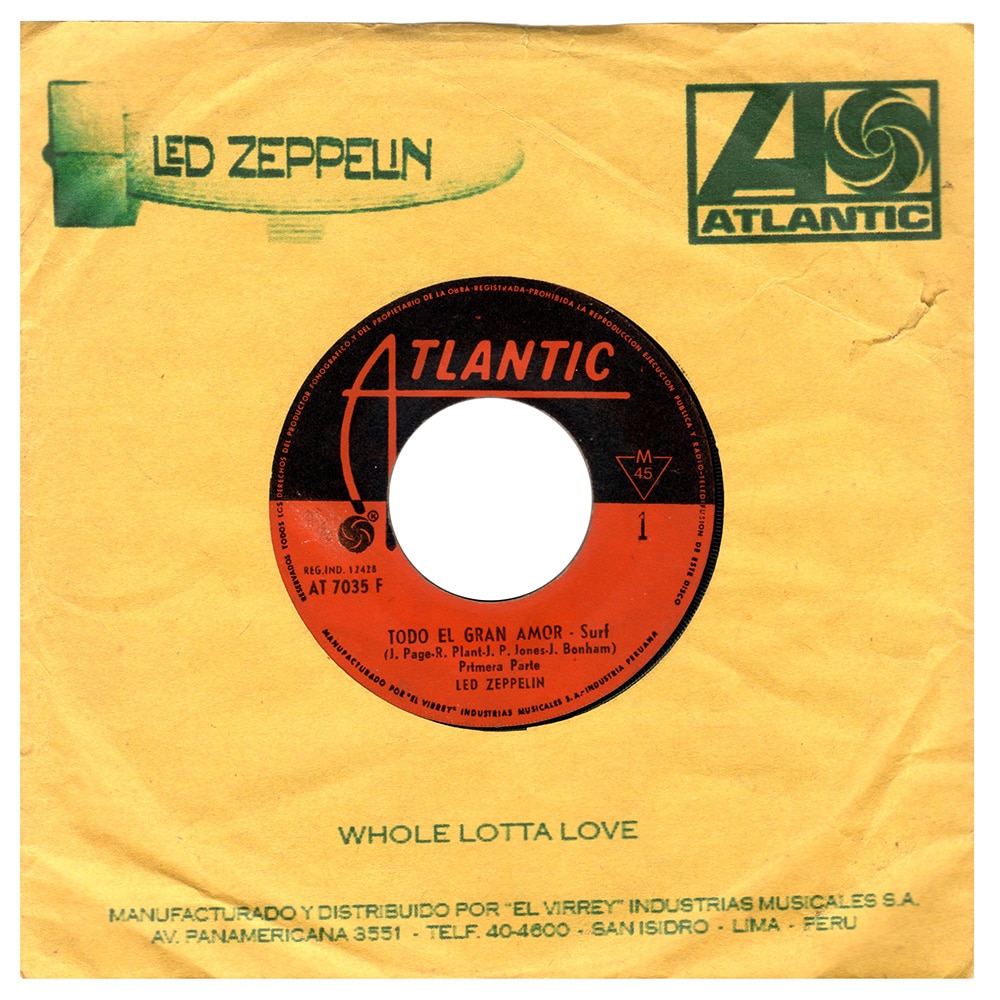 Single <br>Peru (AT 7035 F) <br>Whole Lotta Love/Whole Lotta Love (Promo) - Image 5