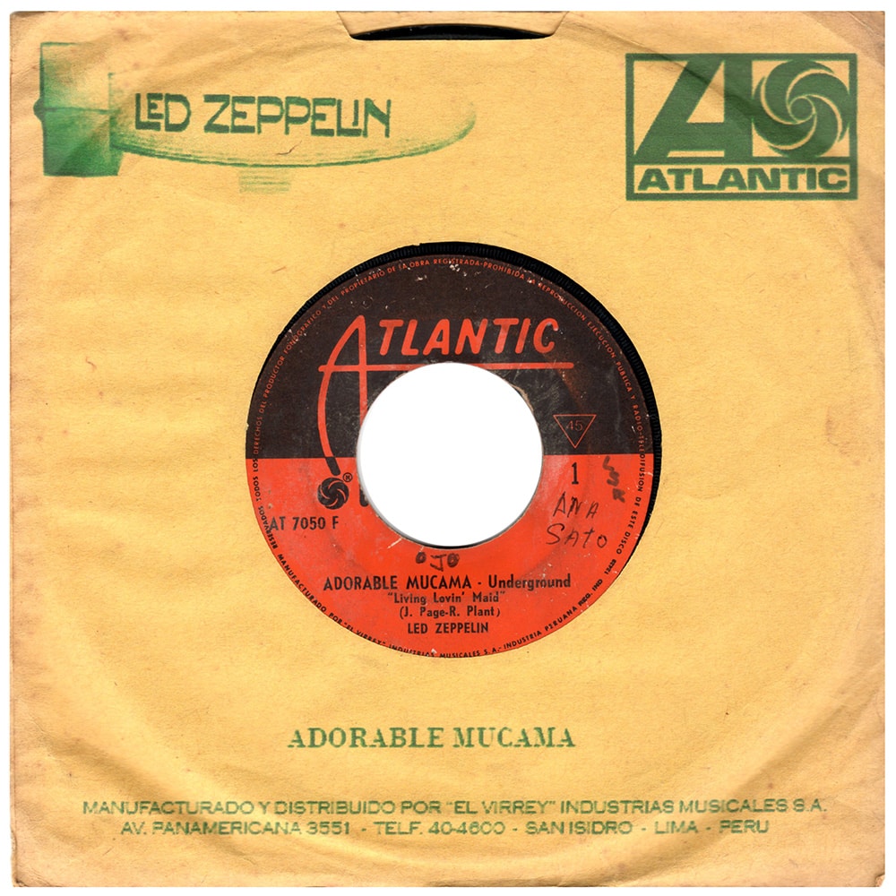 Single <br>Peru (AT 7050 F) <br>Living Loving Maid / Ramble On (Promo) - Image 5