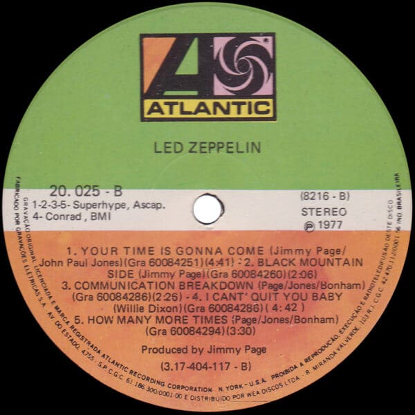 LP <br>Led Zeppelin <br>Brazil (20.025) #1 - Image 4