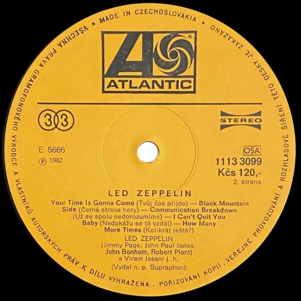 LP <br>Led Zeppelin <br>Czechoslovakia (1113 3099) #2 - Image 4