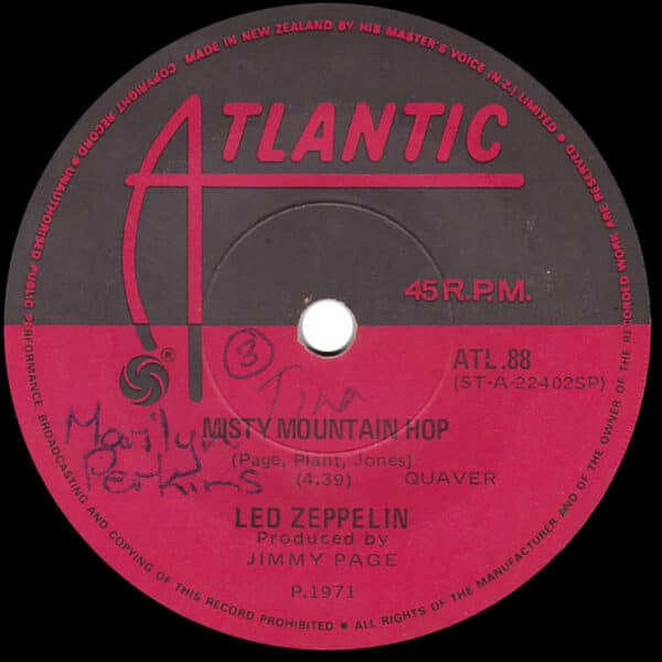 Single <br>New Zealand (ATL.88) <br>Black Dog / Misty Mountain Hop (#2) - Image 2