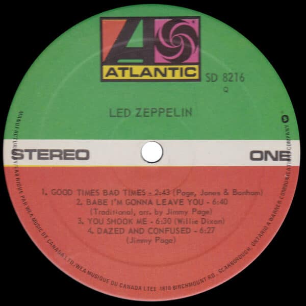 LP <br>Led Zeppelin <br>Canada (SD 8216) #13 - Image 3