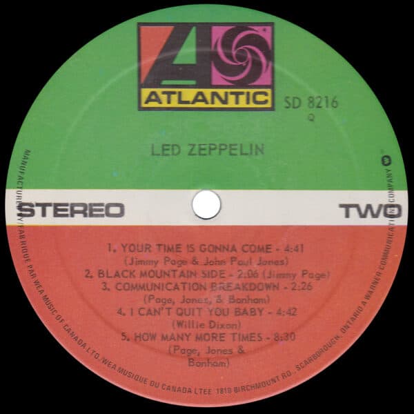 LP <br>Led Zeppelin <br>Canada (SD 8216) #13 - Image 4