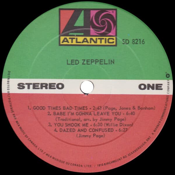 LP <br>Led Zeppelin <br>Canada (SD 8216) #14 - Image 3