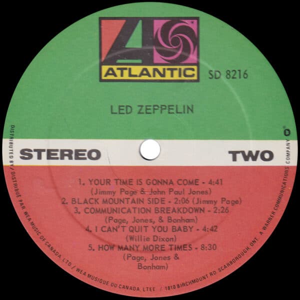 LP <br>Led Zeppelin <br>Canada (SD 8216) #14 - Image 4