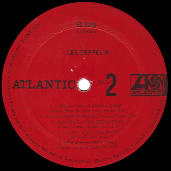 LP <br>Led Zeppelin <br>Canada (SD 8216) #02 - Image 4