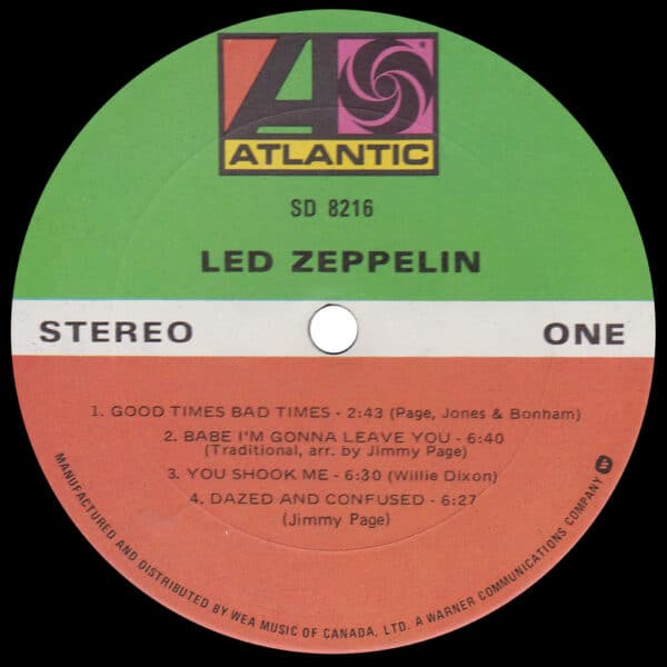 LP <br>Led Zeppelin <br>Canada (SD 8216) #10 - Image 3