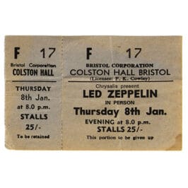 Concert Ticket <br>1970.01.08 <br>Bristol, UK