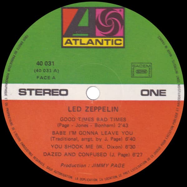 LP <br>Led Zeppelin <br>France (No. 40 031) #6 - Image 3