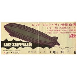Concert Ticket <br>1971.09.24 <br>Tokyo, JP (¥2,300)